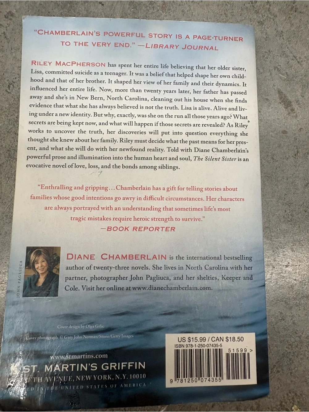Diane Chamberlain The Silent Sister: A Novel Trade Paperback St. Martin's 2015
